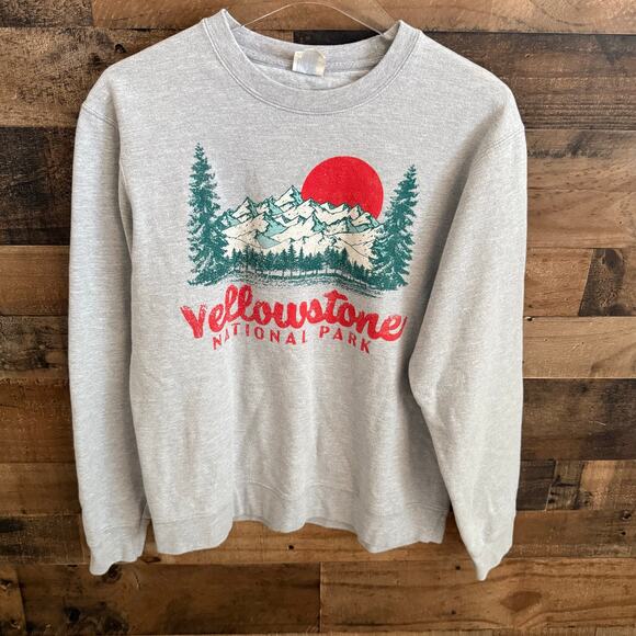 Vintage Yellowstone National Park Crew Sweatshirt Unisex Medium - Picture 1 of 8